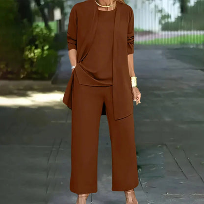 Grace | Women's Chic Three-Piece Pantsuit Set