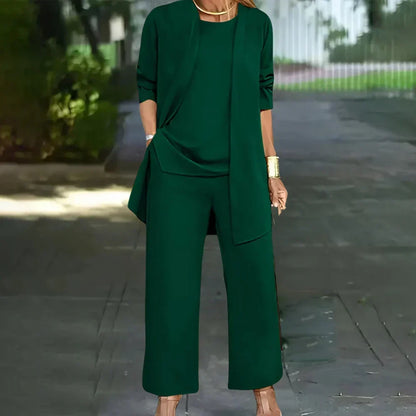 Grace | Women's Chic Three-Piece Pantsuit Set