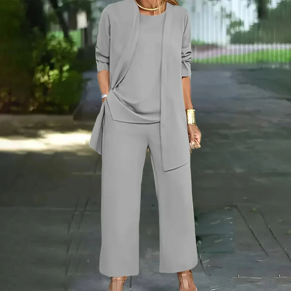 Grace | Women's Chic Three-Piece Pantsuit Set