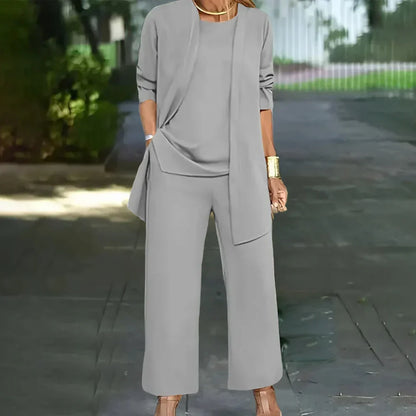 Grace | Women's Chic Three-Piece Pantsuit Set