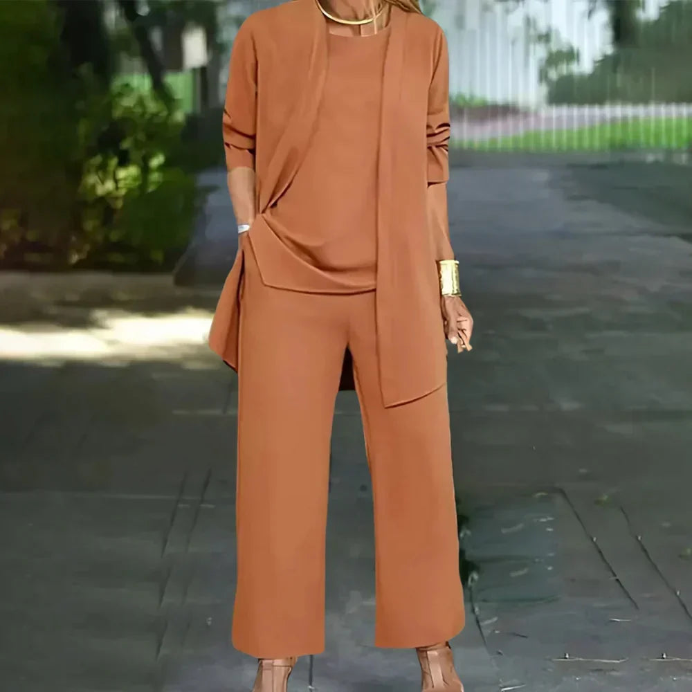 Grace | Women's Chic Three-Piece Pantsuit Set