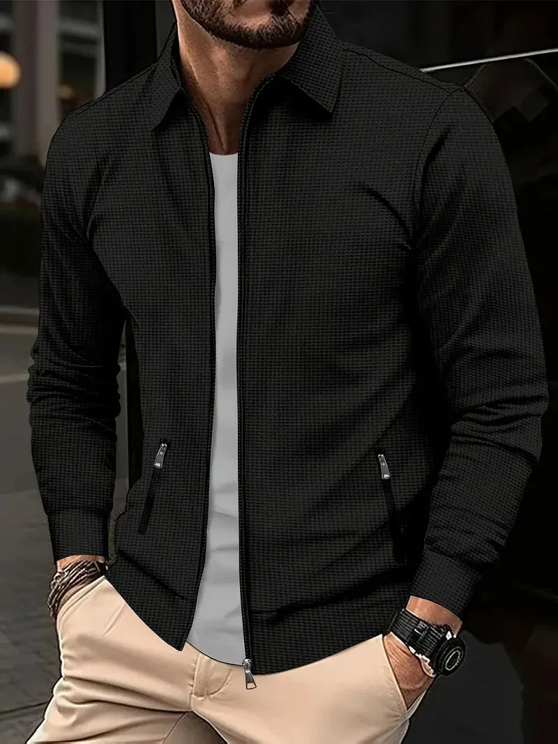 Alexander | Men's Stand-Collar Full-Zip Cardigan for Winter