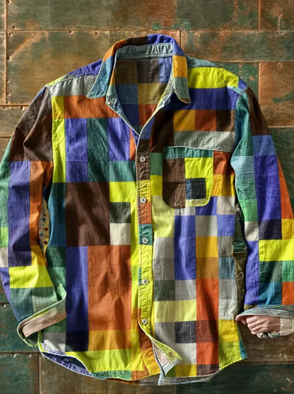 Leo | Patchwork Knit Jumper for Winter