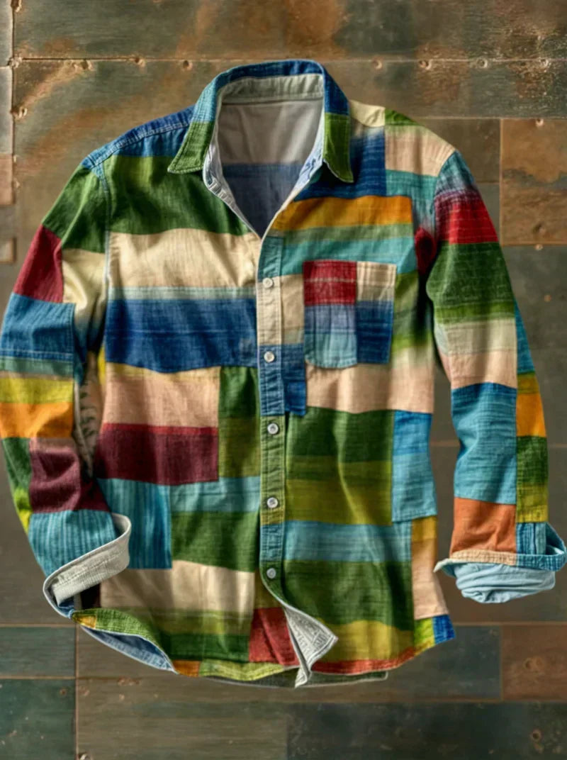 Leo | Patchwork Knit Jumper for Winter
