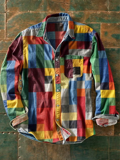 Leo | Patchwork Knit Jumper for Winter