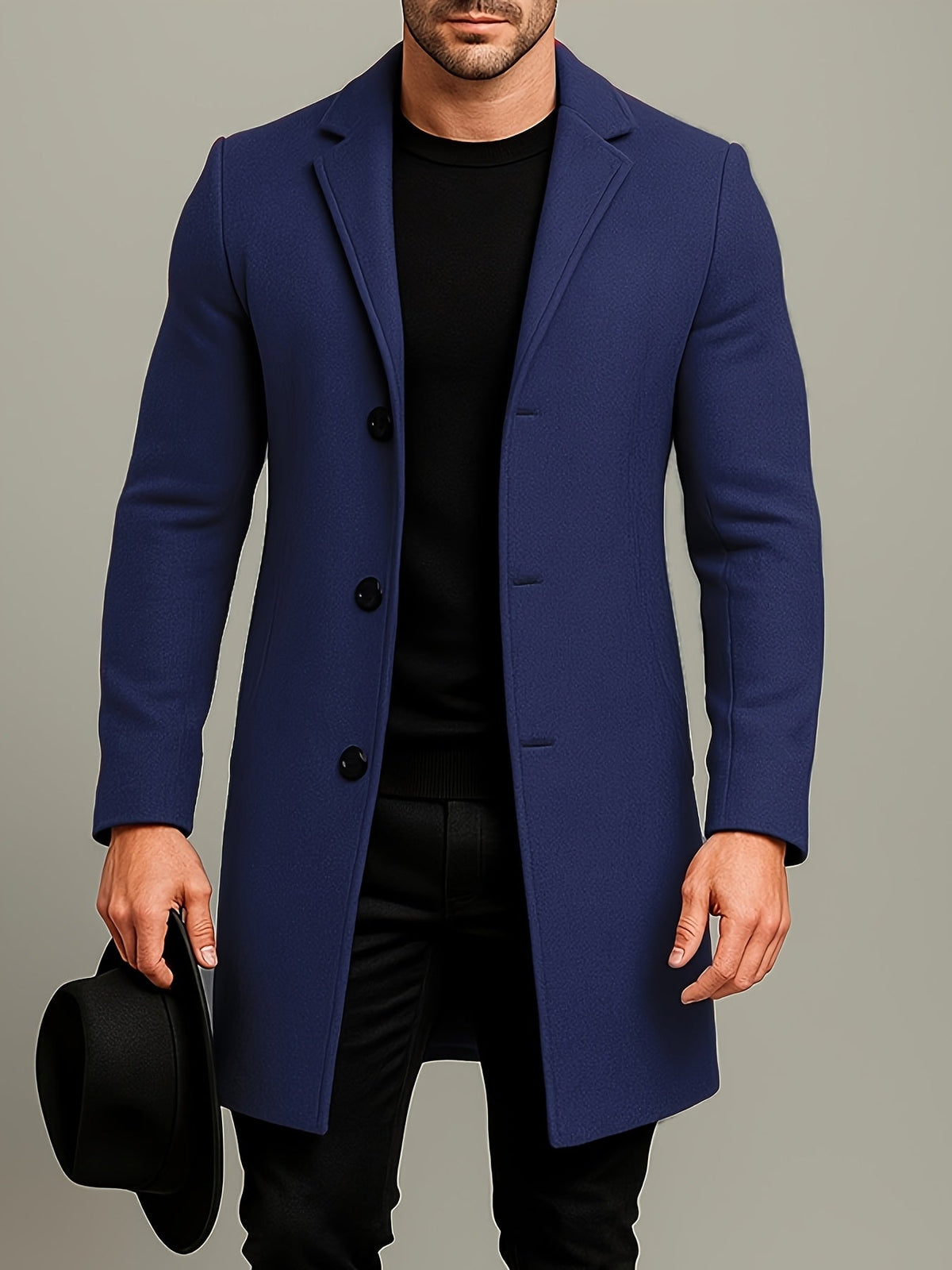 Isaac | Men's Mid-Length Classic Tweed Overcoat for Winter
