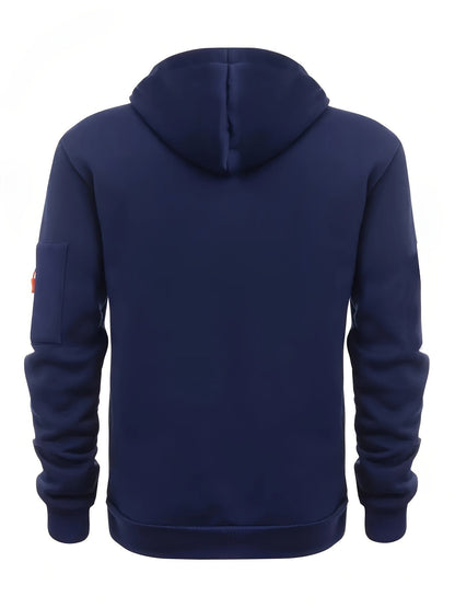 Callum | Men's Classic Solid Zip-Up Hoodie for Winter