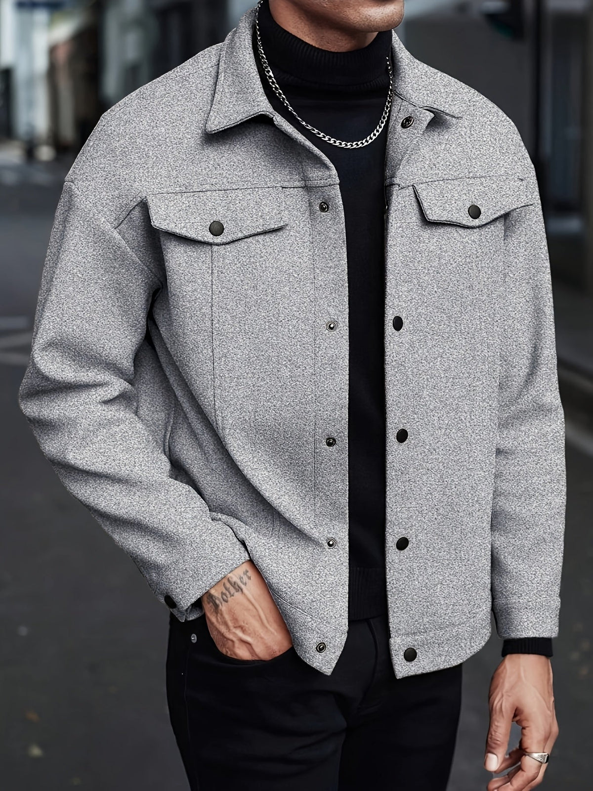 Aaron | Men's Stylish Button-Front Jacket