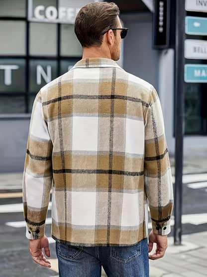 Theo | Men's Stylish Plaid Shirt Jacket