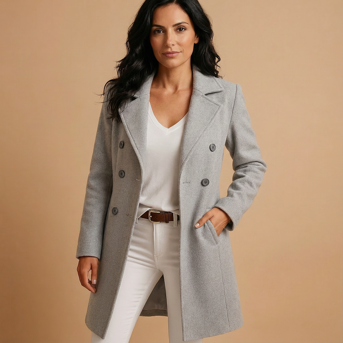 Odalys | Women's Cosy Wool-Blend Coat for Winter