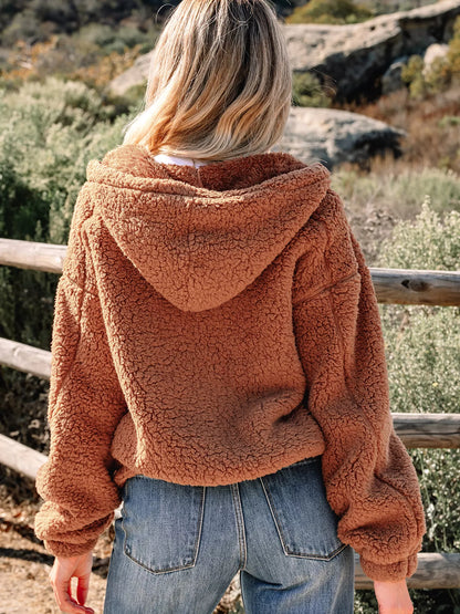 Marjorie | Women's Cosy Relaxed-Fit Teddy Zip-Up Jacket for Winter