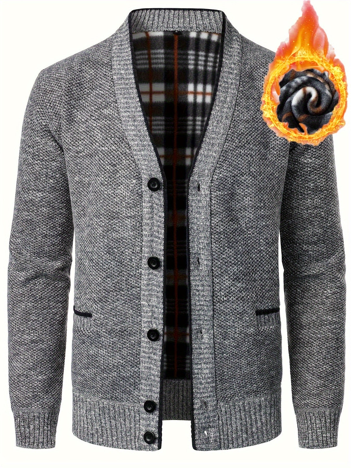Matthew | Men's Cosy Fleece-Knit Cardigan for Winter
