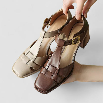 Krista | Women's Elegant Orthopedic T-Strap Heels