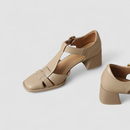 Krista | Women's Elegant Orthopedic T-Strap Heels