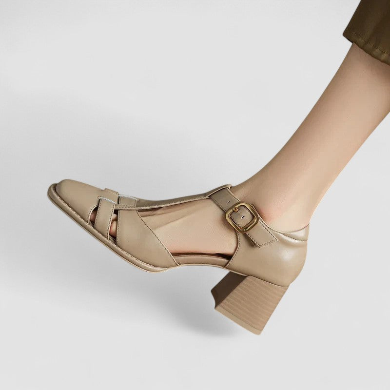 Krista | Women's Elegant Orthopedic T-Strap Heels