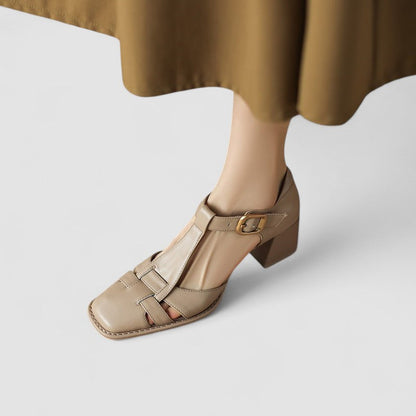 Krista | Women's Elegant Orthopedic T-Strap Heels