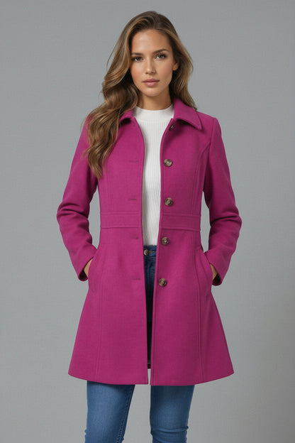 Cecile | Fitted A-Line Coat for Winter