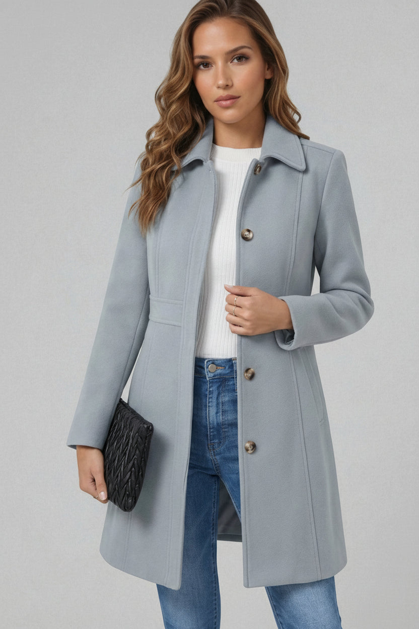 Cecile | Fitted A-Line Coat for Winter