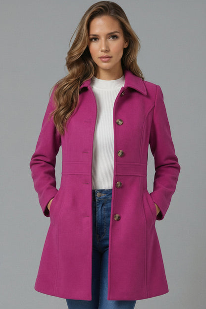 Cecile | Fitted A-Line Coat for Winter