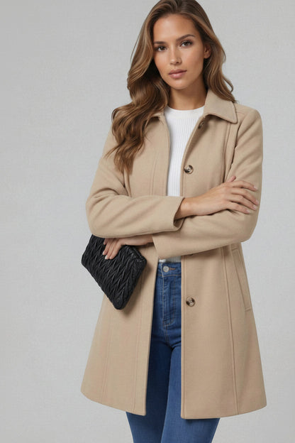 Cecile | Fitted A-Line Coat for Winter