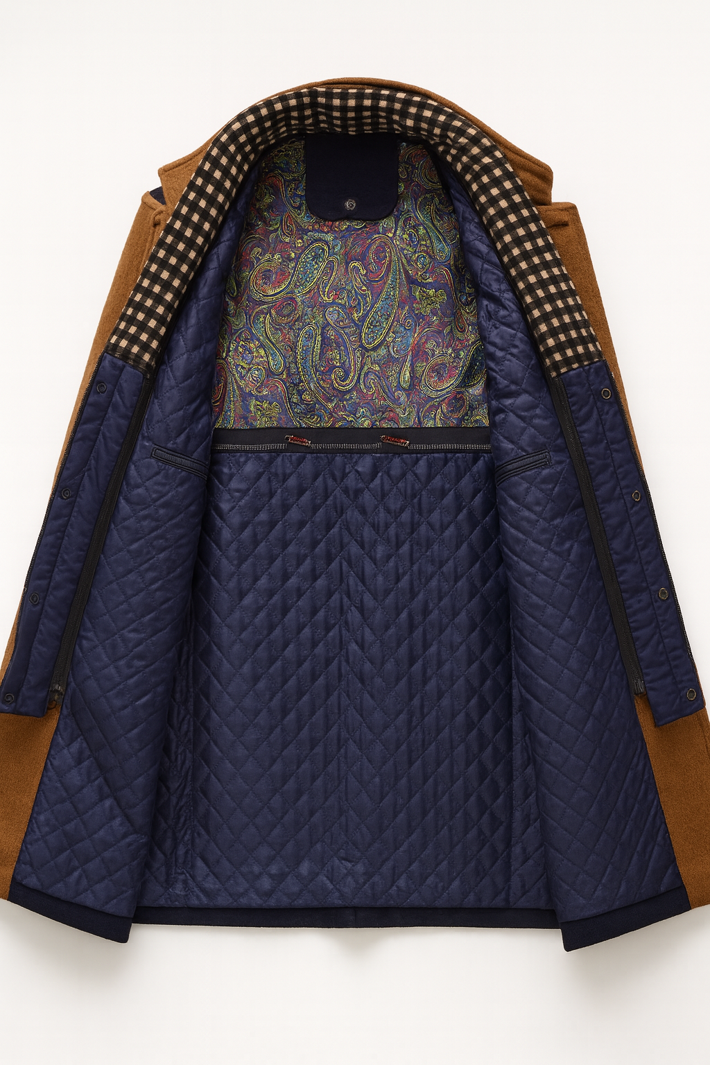 Tom | Men's Colourblock Wool Overcoat for Winter