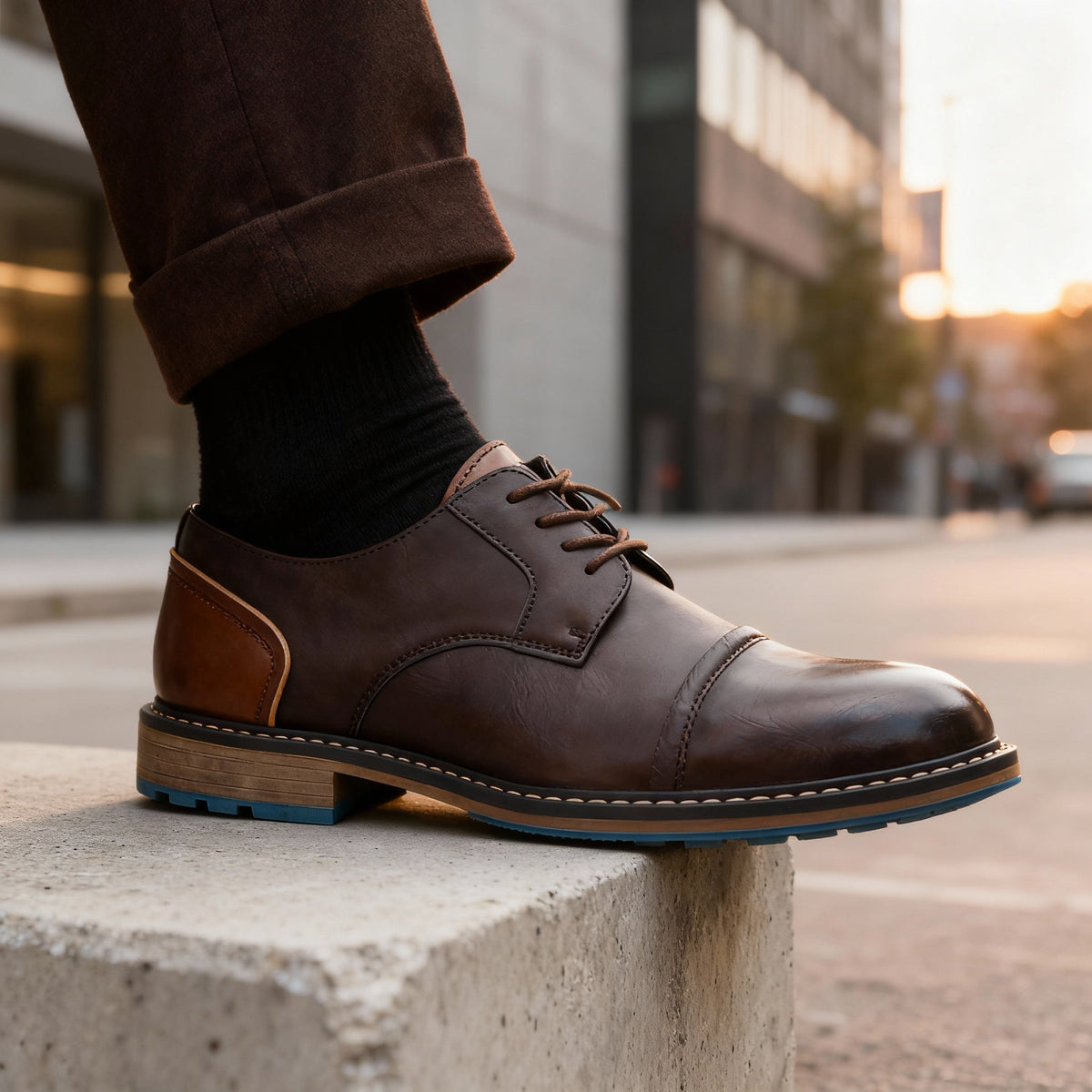 Milo | Classic Cap-Toe Derby Shoes
