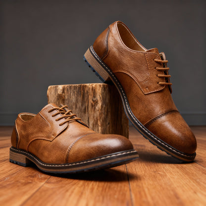 Milo | Classic Cap-Toe Derby Shoes