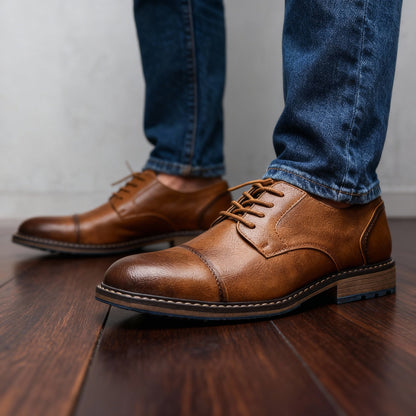 Milo | Classic Cap-Toe Derby Shoes