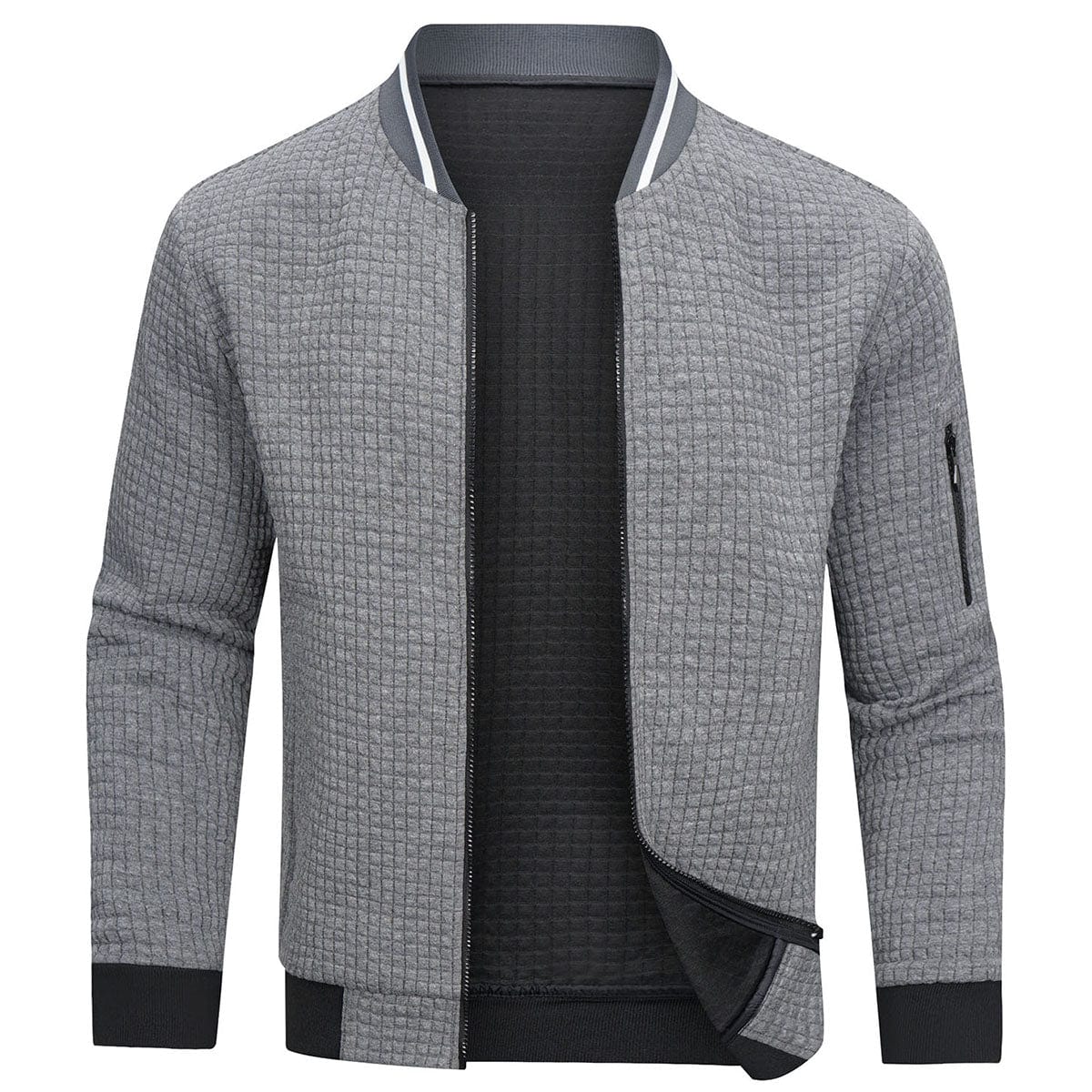 Darrell | Men's Quilted Bomber Jacket with Zip-Up Front