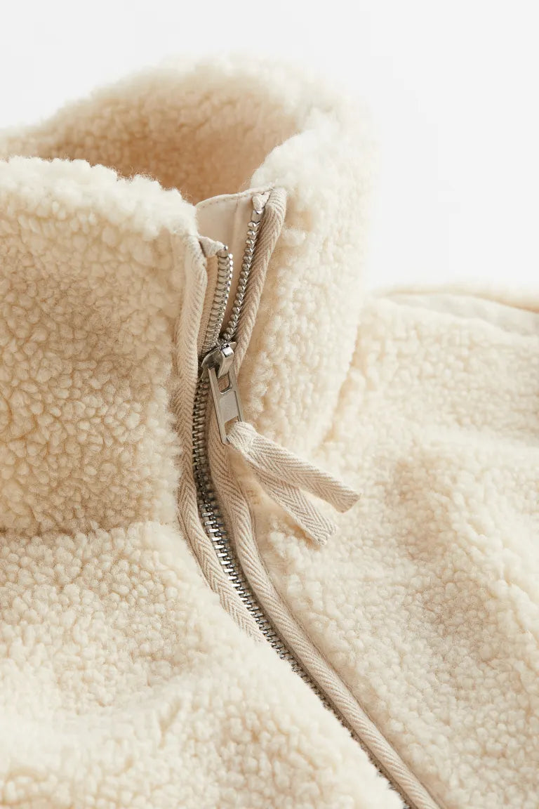 Paige | Women's Cosy Relaxed-Fit Teddy Zip-Up Jacket for Winter