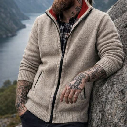 Victor | Men's Zip-Up Knit Jumper for Winter