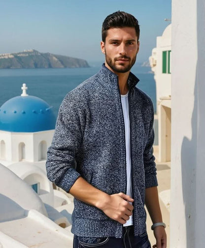 Victor | Men's Zip-Up Knit Jumper for Winter