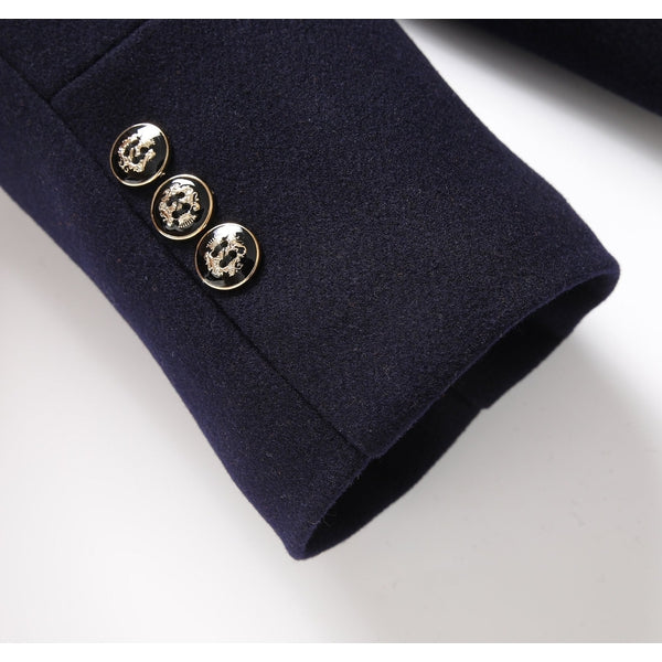 Alan | Men's Mandarin Collar Button-Front Mid-Length Overcoat for Winter