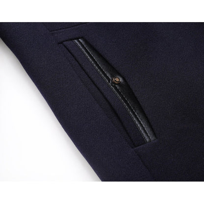 Alan | Men's Mandarin Collar Button-Front Mid-Length Overcoat for Winter