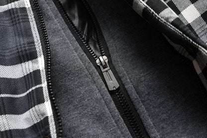 Miles | Men's Plaid Hooded Puffer Vest