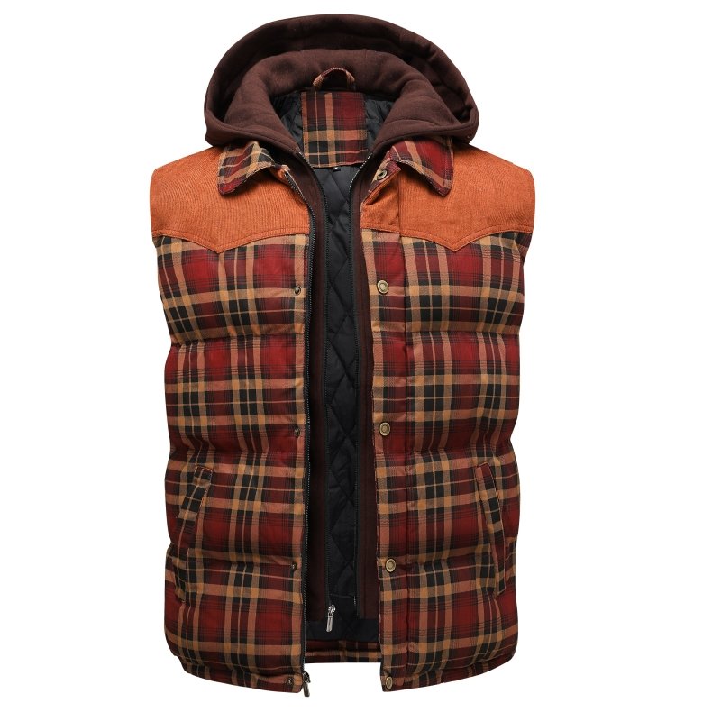 Keith | Men's Stylish Plaid Quilted Puffer Vest