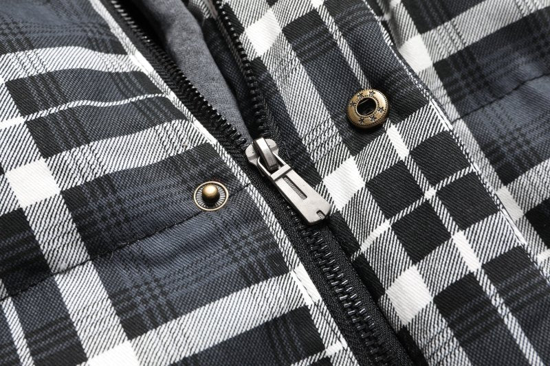 Miles | Men's Plaid Hooded Puffer Vest