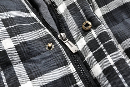 Miles | Men's Plaid Hooded Puffer Vest