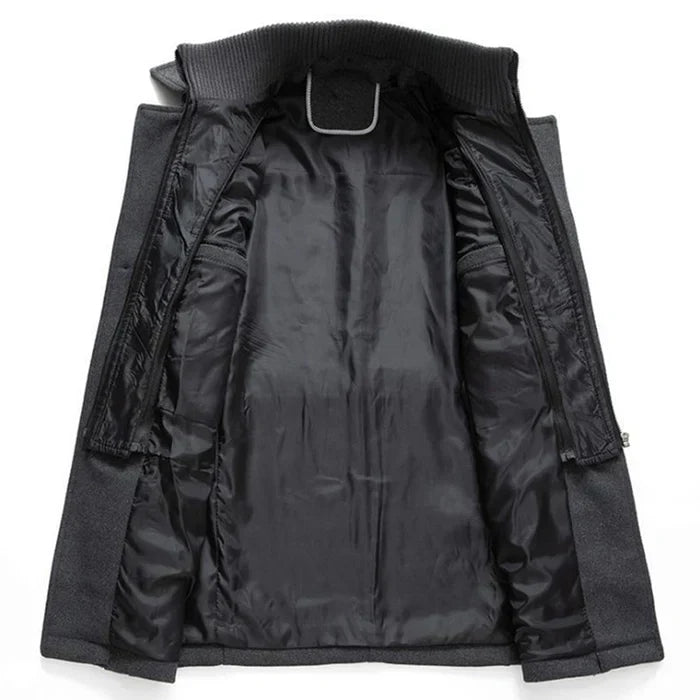 Elliot | Men's Long Button-Up Winter Jacket