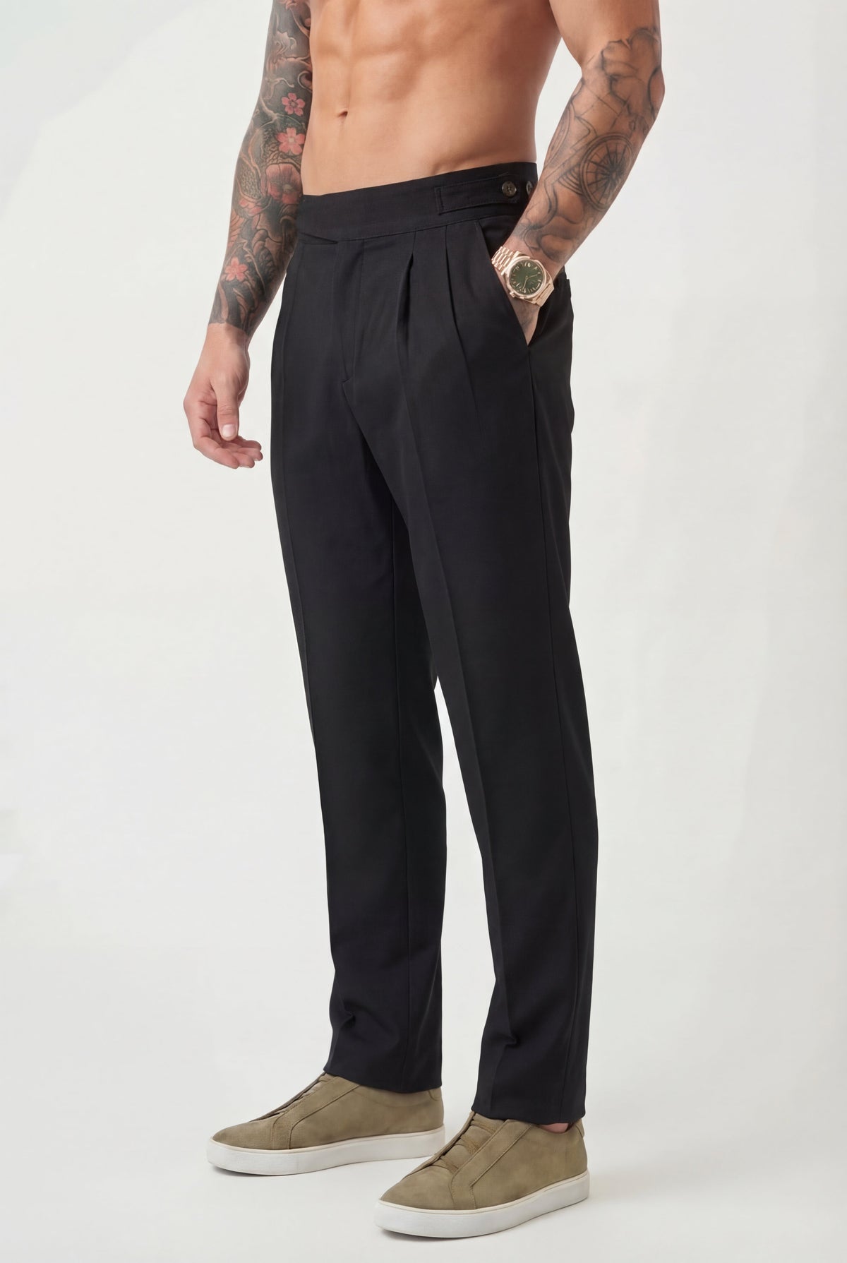 Lockhart Black Tailored Trousers