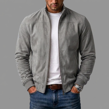 Kai | Men's Ribbed Suede Bomber Jacket