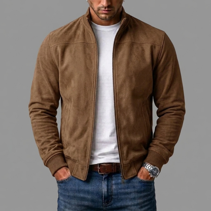 Kai | Men's Ribbed Suede Bomber Jacket