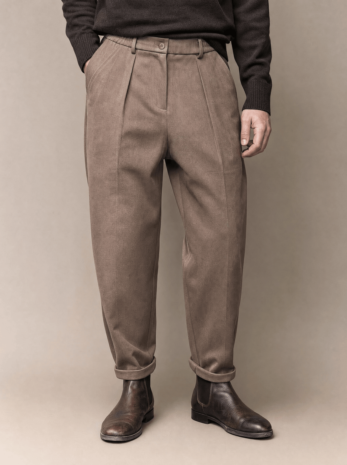 Alfie | Men's Tapered Wool-Blend Trousers