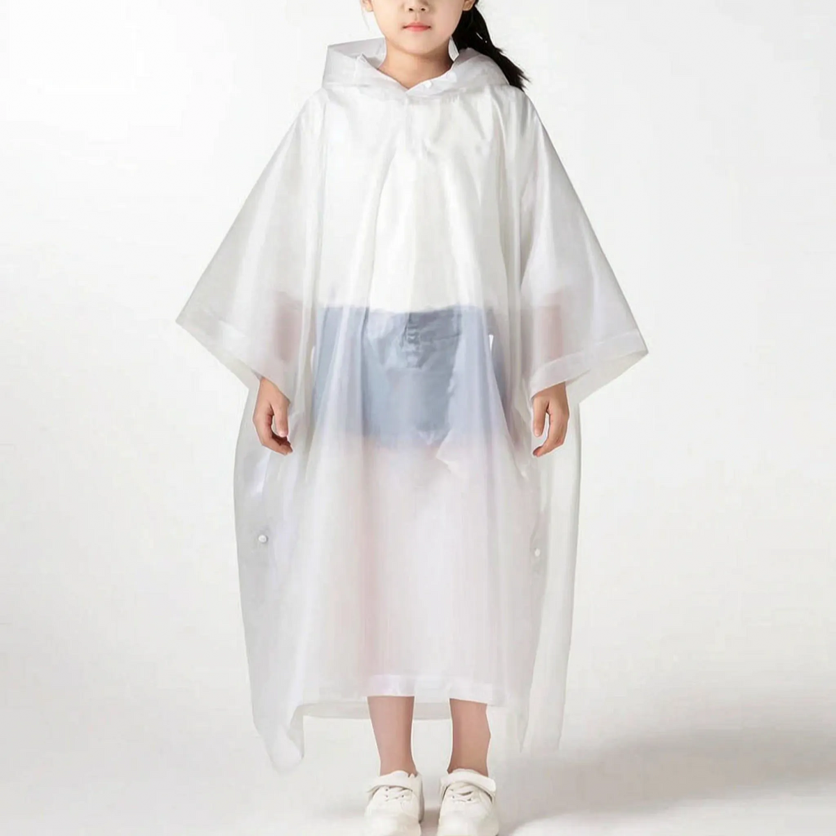Kids’ Hooded Pullover Rain Poncho
