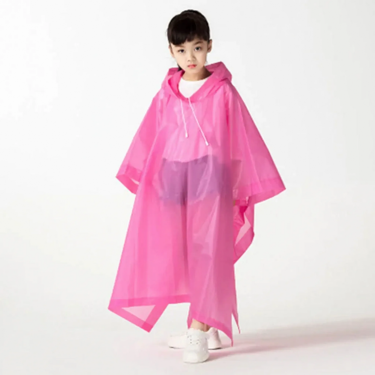 Kids’ Hooded Pullover Rain Poncho