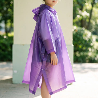 Kids’ Hooded Pullover Rain Poncho
