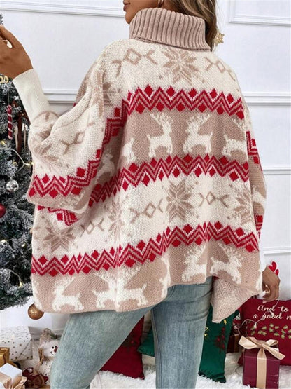 Serena | Women's Oversized Christmas Roll-Neck Jumper