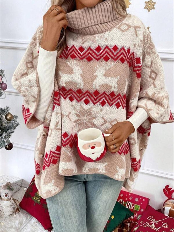 Serena | Women's Oversized Christmas Roll-Neck Jumper
