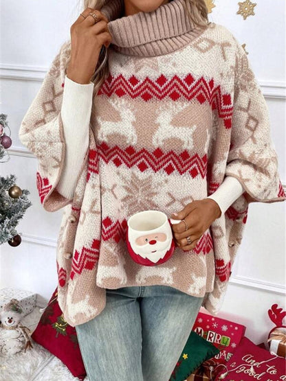 Serena | Women's Oversized Christmas Roll-Neck Jumper