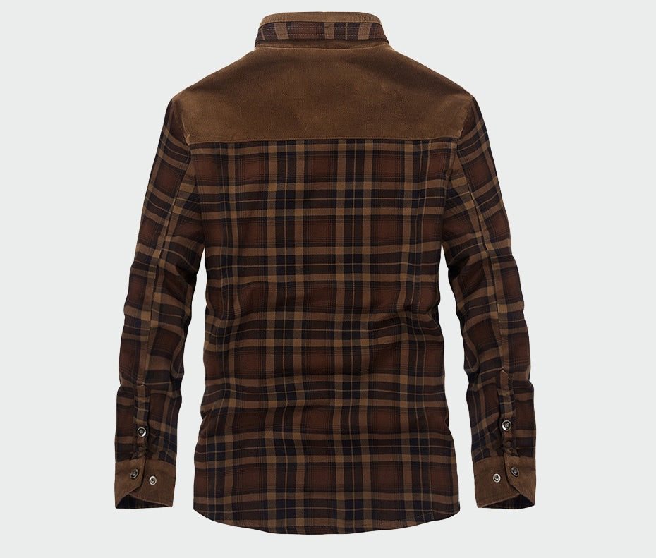 Malcolm | Men's Sherpa-Lined Plaid Shirt Jacket